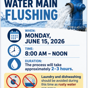 SANITARY DISTRICT #3 WATER MAIN FLUSHING and WATER TANK CLEANING